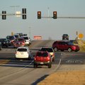 Traffic crosses at the intersection of Elm Springs Road and Interstate 540 in Springdale on Tuesday ...