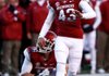 Arkansas sophomore John Henson kicks his first college field goal. Henson replaced Zach Hocker after Hocker missed twice in the first half. 