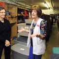 Kathy Launder, right, nursing coordinator for Springdale School District, and Beverly Charleton, soc...