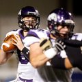 STAFF PHOTO JASON IVESTER -- Fayetteville senior quarterback Austin Allen drops back to pass against...