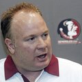 In this Aug. 12, 2012, file photo, Florida State defensive coordinator Mark Stoops is interviewed du...