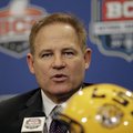 LSU head coach Les Miles speaks during a news conferemce for the BCS National Championship college f...