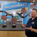 Gan Nunnally, general manager of Nunnally Chevrolet, talks Wednesday about a board showing some of t...