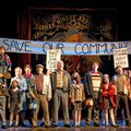 A large cast responds to the dreams of a little boy during the musical “Billy Elliot,” based on a mo...