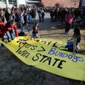 Bentonville High School freshman Rainy Bray, left, Gordan Jeter, Lila King and Briana Lopez as the r...