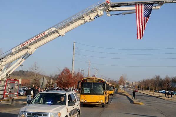 Buses carrying members of the ...