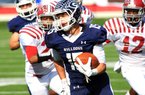 Drew Morgan (15) rushed 9 times for 83 yards and 1 touchdown, caught 4 passes for 87 yards and 1 touchdown, returned 3 kickoffs for 55 yards, made 9 tackles and had 1 interception. 