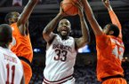 Marshawn Powell scored 19 points and had 7 rebounds in Arkansas' loss to Syracuse. 
