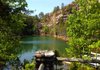Rocky Valley Trail begins above the Quarry Pond near the Pinnacle Mountain State Park Visitor Center. 