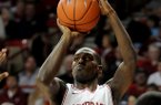 Mardracus Wade, who led the SEC in 3-point shooting percentage last season, is one of several Arkansas players off to a rough start this year. 