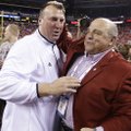 Bret Bielema (left) was named Arkansas' head coach on Tuesday. 