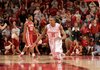NWA Media/ANTHONY REYES -- Arkansas sophomore guard BJ Young charges upcourt after scoring the go-ahead basket against Oklahoma in the second half Tuesday, Dec. 4, 2012 at Bud Walton Arena in Fayetteville. The Razorbacks won 81-78.