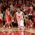 NWA Media/ANTHONY REYES -- Arkansas sophomore guard BJ Young charges upcourt after scoring the go-ah...