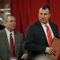 NWA Media/MICHAEL WOODS --12/05/2012-- Bret Bielema, the new University of Arkansas head football an...