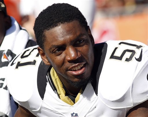 this-oct-21-2012-file-photo-shows-new-orleans-saints-linebacker-jonathan-vilma-on-the-bench-at-an-nfl-game-against-the-tampa-bay-buccaneers-in-tampa-florida-more-than-nine-months-after-the-nfl-first-disclosed-its-bounty-investigation-of-the-new-orleans-saints-four-players-will-finally-get-a-ruling-on-whether-their-initial-suspensions-are-upheld-reduced-or-thrown-out