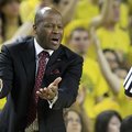 Arkansas head coach Mike Anderson argues a call during the first half of an NCAA college basketball ...