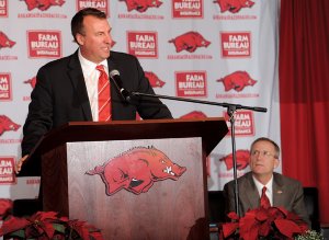 Bret Bielema was announced as Arkansas’ new head football coach on Dec. 5.