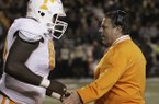 Jim Pittman was named Arkansas' offensive line coach on Thursday after one season at Tennessee. 