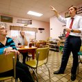 Speaker-elect Rep. Davy Carter, R-Cabot, speaks to constituents on Thursday inside Neal’s Cafe in Sp...
