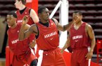 Fred Gulley, who transferred from Oklahoma State in January, will play his first game for Arkansas on Saturday. 