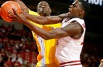 Jacorey Williams goes up for a shot during the Razorbacks' 97-59 win over Alcorn State on Saturday. 