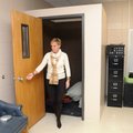 Pam Blair, principal, shows off the seclusion room Wednesday, recently completed at Sugar Creek Elem...