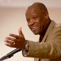 Arkansas Coach Mike Anderson, speaking at the Downtown Tip-Off Club luncheon Friday in North Little ...