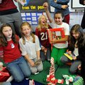 Tylana Brewer, from left, Zipporah Brechwald, Hannah Blankenship, Amena Soliman and Vanessa Molina R...