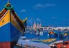 The busy fishing port of Marsaxlokk has numerous restaurants featuring fresh seafood. 