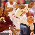 Arkansas Democrat-Gazette/STEPHEN B. THORNTON -- Alabama A&M's Green Hill, left, and Arkansas' BJ Yo...