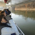 Passengers look for eagles on one of the cruises hosted by Hobbs State Park-Conservation Area. A cru...