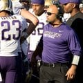 Joel Thomas, pictured during a Washington-Boise State game, was hired by the Razorbacks on Monday an...
