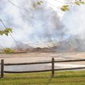 Firefighters burn Lakeside Restaurant Friday, Oct. 26, 2012, at Lake Atalanta in Rogers during a tra...