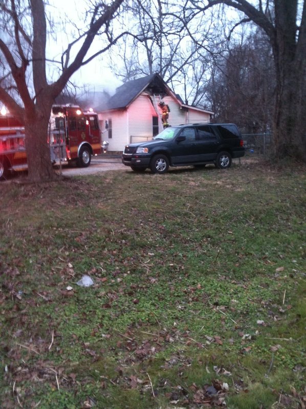 The scene of a fire ...