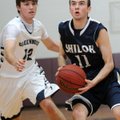 Andrew Daniels, right, of Shiloh Christian School gets past Ryan Davis of Greenwood High School Frid...