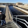 Timothy Tinsley, an operator for CH2M Hill, which operates Fayetteville’s West Side Wastewater Treat...