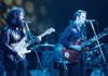 Grateful Dead members Jerry Garcia (left) and Bob Weir perform in Hamburg during their 1972 tour of Europe. 