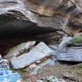 Dennis Boyer, owner of War Eagle Cavern, stops Nov. 27 at the cave’s entrance during a tour of work ...