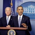 President Barack Obama, with Vice President Joe Biden, talks about the House passing the “ÿscal clif...