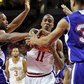 NWA Media/MICHAEL WOODS --12/29/2012-- Arkansas guard BJ Young tries to fight off Northwestern State...