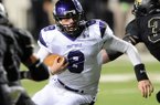 Austin Allen scrambles during Fayetteville's Class 7A state championship game win over Bentonville at War Memorial Stadium in December.