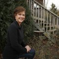 Margaret Burdette at her favorite personal space, the garden in front of her home in Goshen.