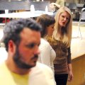 Joshua Devane, from left, as Owen Hart, Tamara Ryan, as Kitty Hart, and Lindsey Anderson, as Sister ...