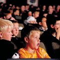 Jaden Fisher, 9, left, and Carson Braamse, 9, both students at Willow Brooke Elementary School, atte...