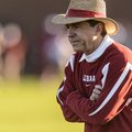 Alabama coach Nick Saban watches his team's practice, Tuesday, Dec. 18, 2012, in Tuscaloosa, Ala. Th...
