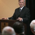 Gov. Mike Beebe addresses members of the Rogers-Lowell Area Chamber of Commerce last year at the Joh...