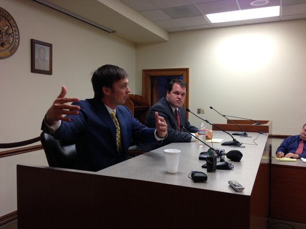 davy-carter-speaker-of-the-arkansas-house-of-representatives-and-senator-michael-lamoureux-speak-about-the-upcoming-legislative-session-governor-mike-beebe-also-spoke-about-the-session