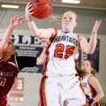 Lacey Murray, a Rogers Heritage senior, pulls a rebound away from Springdale junior Ashley Dederich,...