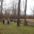 Patrick Poyner, from left, Dennis Heter, Linda Heter and Mary Chodrick explore a section of trail th...