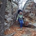 Rock formations are one highlight of a hike Dec. 7 at Pea Ridge National Military Park. 